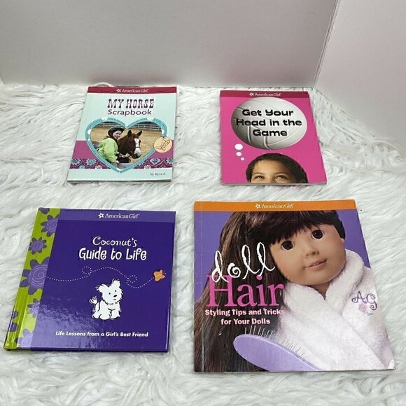 AMERICAN GIRL Books Lot Of 4 Coconuts Guide To Life My Horse Doll Hair - Picture 1 of 9